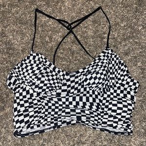 Urban Outfitters Checkered Crop Top